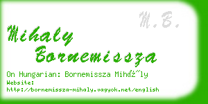 mihaly bornemissza business card